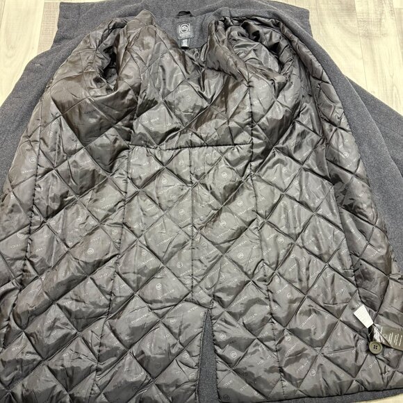 ✅Womens M Stormtech Performance Wool Blend Coat Charocal Grey Button Up Jacket - Picture 8 of 13
